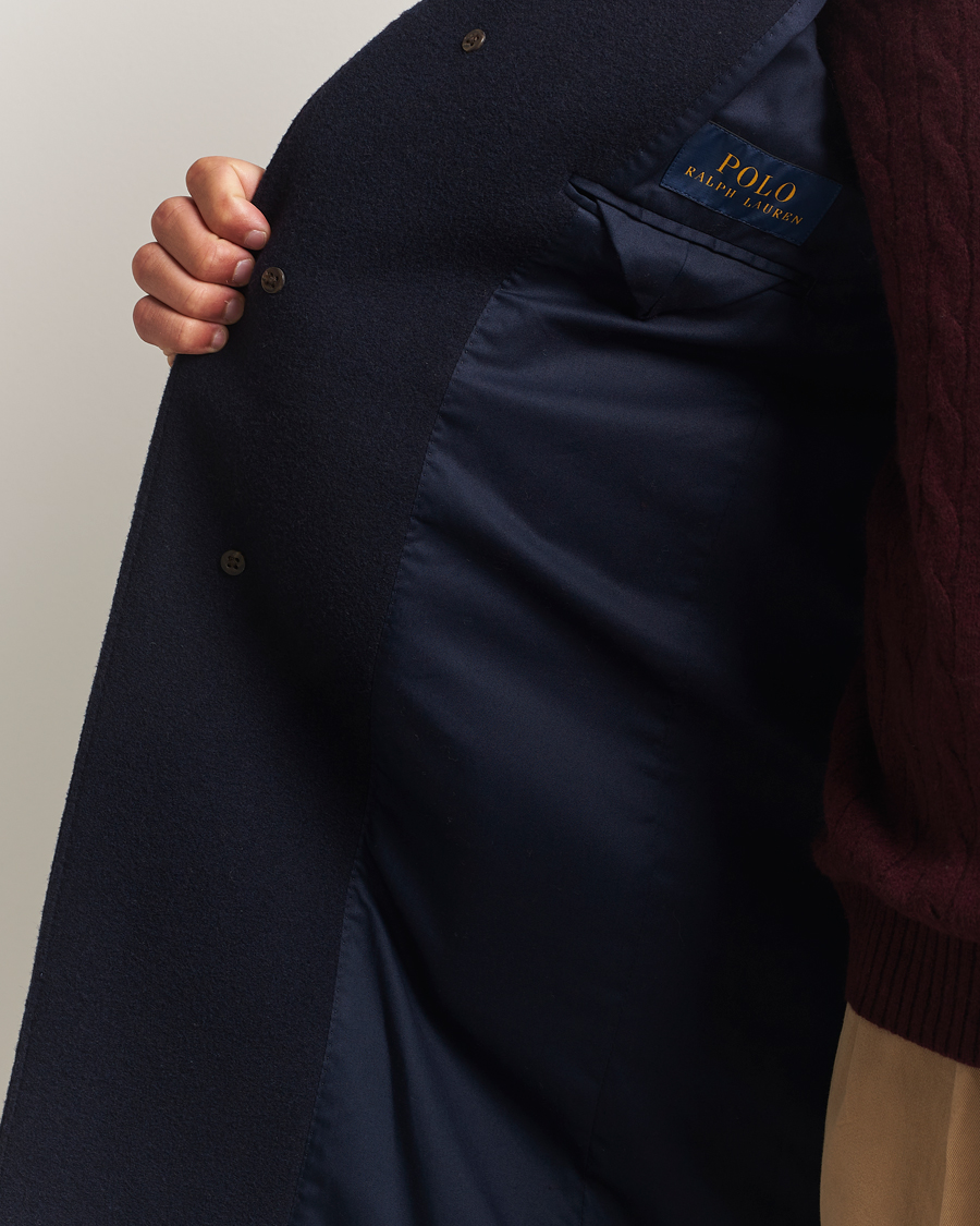 Hombres | Abrigos y chaquetas | Polo Ralph Lauren | Single Breasted Melton Coat Navy