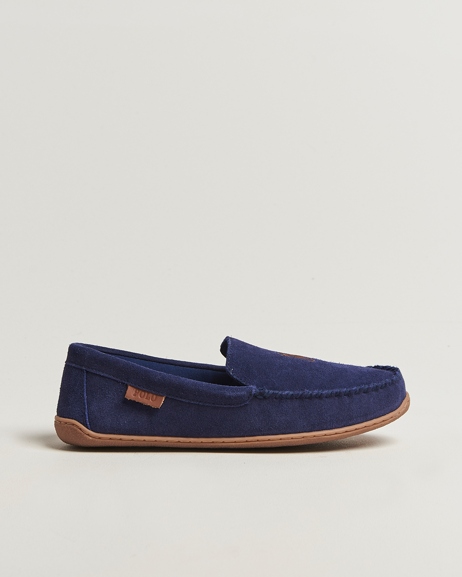 Hombres | Polo Ralph Lauren Brenan Slipper Navy Suede | Polo Ralph Lauren | Brenan Slipper Navy Suede