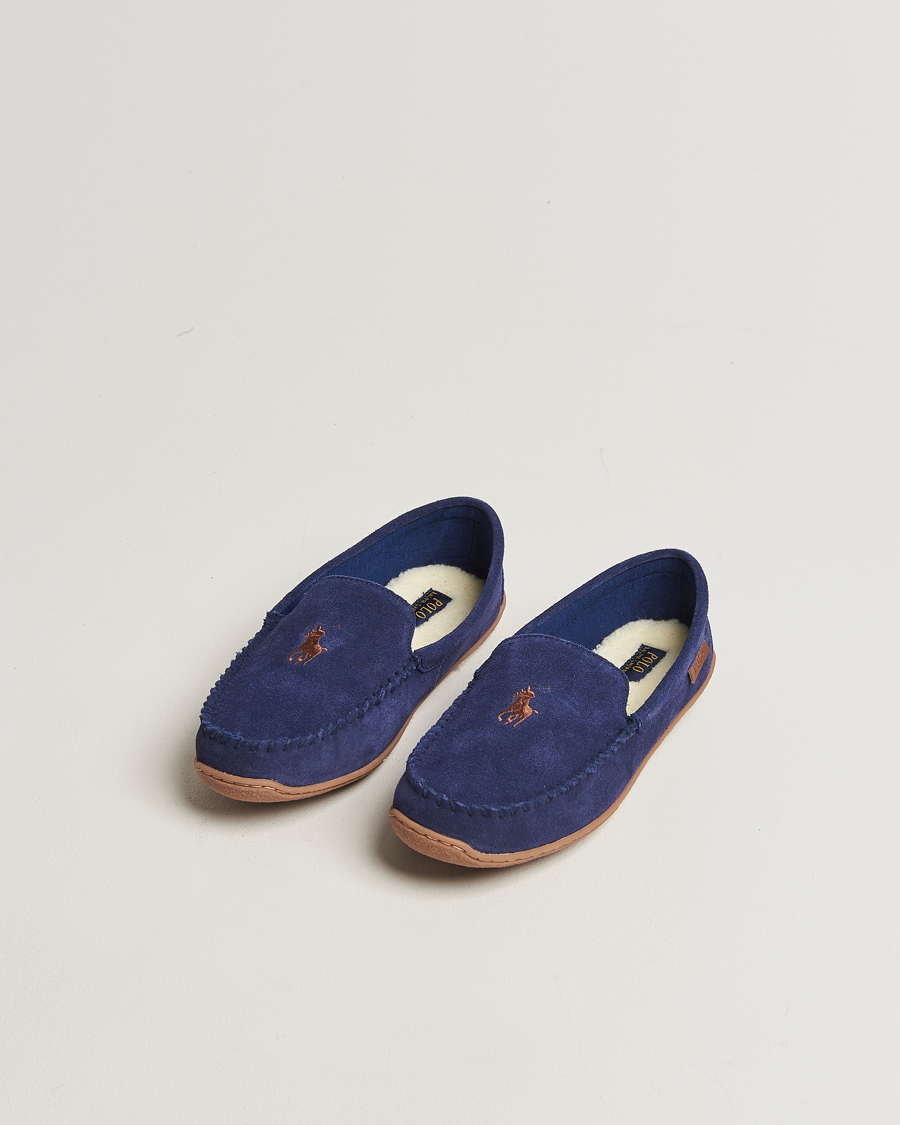 Hombres | Polo Ralph Lauren Brenan Slipper Navy Suede | Polo Ralph Lauren | Brenan Slipper Navy Suede