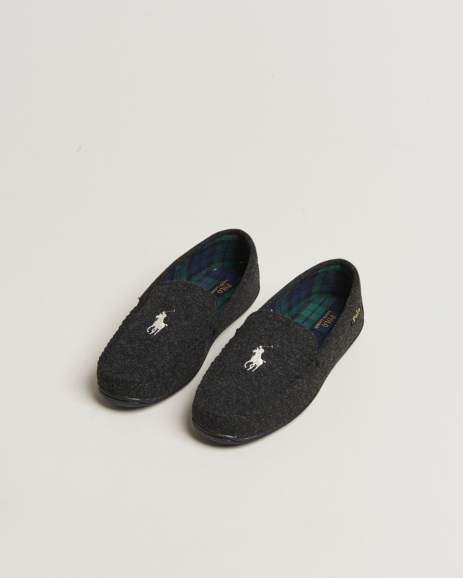 Hombres | Sandalias y chanclas | Polo Ralph Lauren | Brenan Wool Slipper Black/Cream