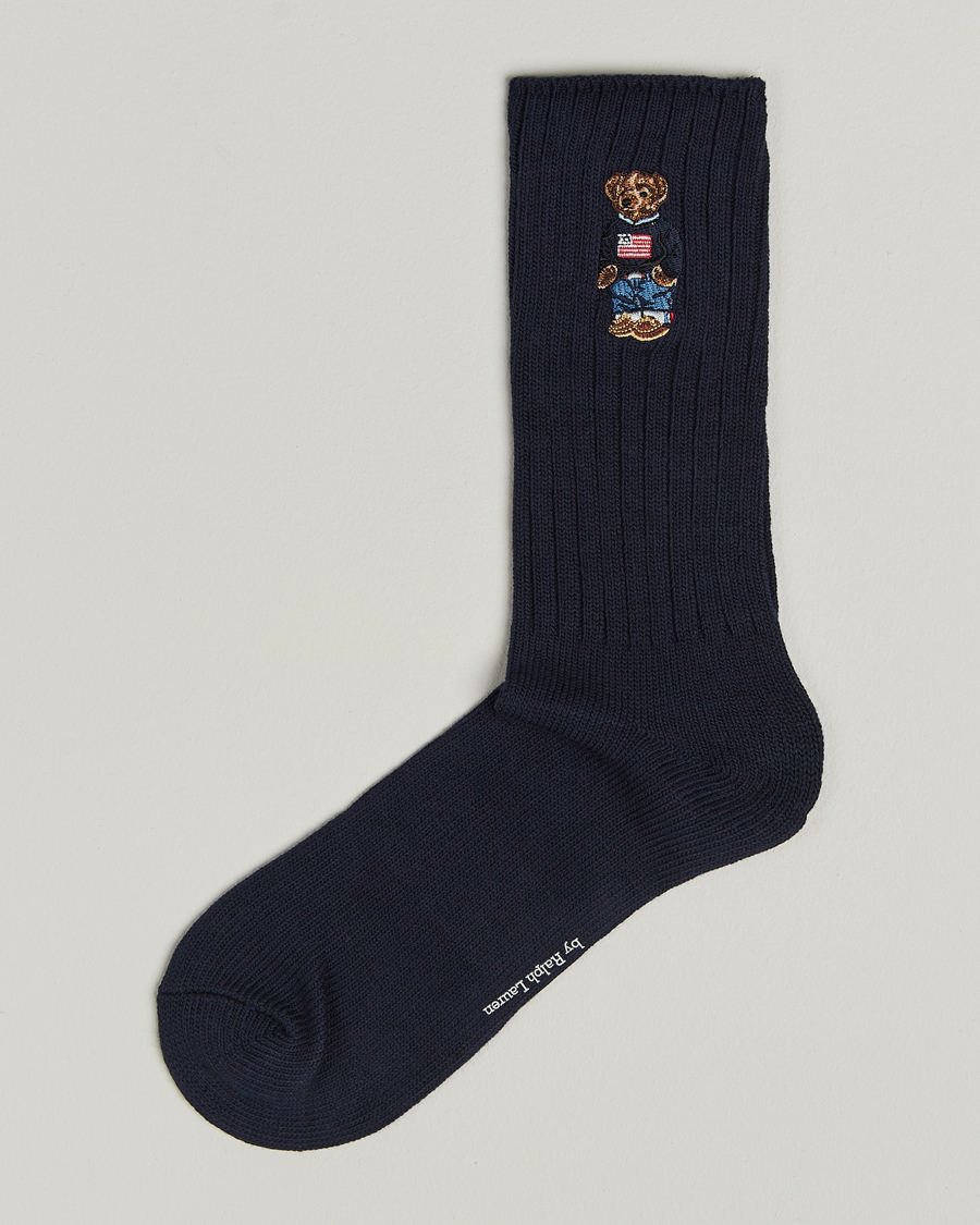 Hombres | Ropa interior y calcetines | Polo Ralph Lauren | Embroidered Bear Crew Sock Navy