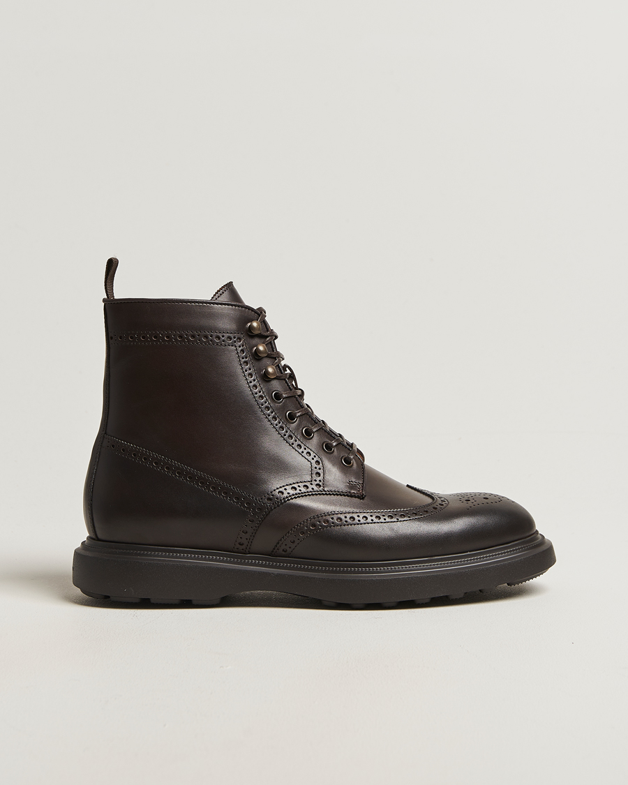 Hombres | Botas | Polo Ralph Lauren | Martelli Brogue Boot Dark Brown Suede