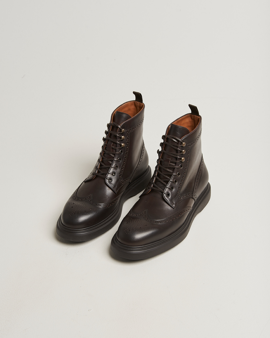 Hombres | Botas | Polo Ralph Lauren | Martelli Brogue Boot Dark Brown Suede