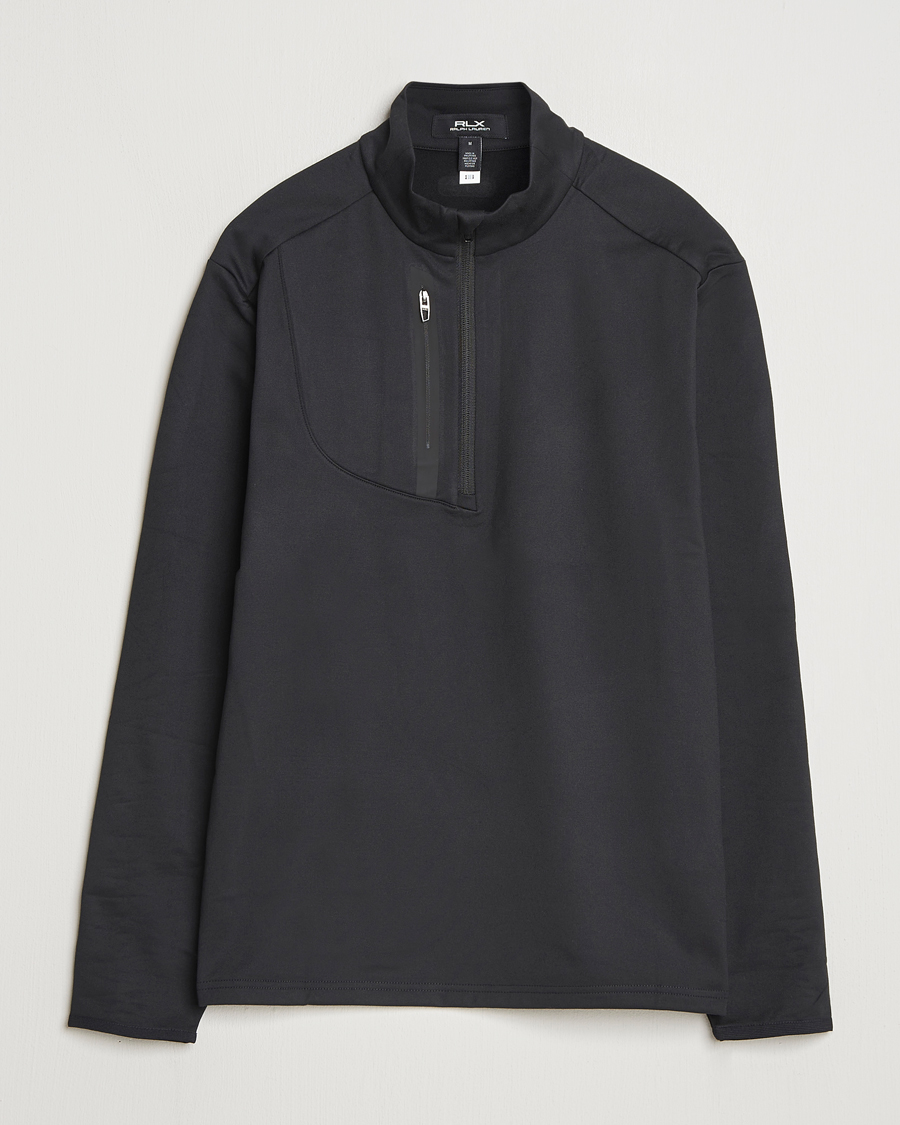 Hombres | Ropa de golf | RLX Ralph Lauren | Luxury Jersey Half Zip Polo Black