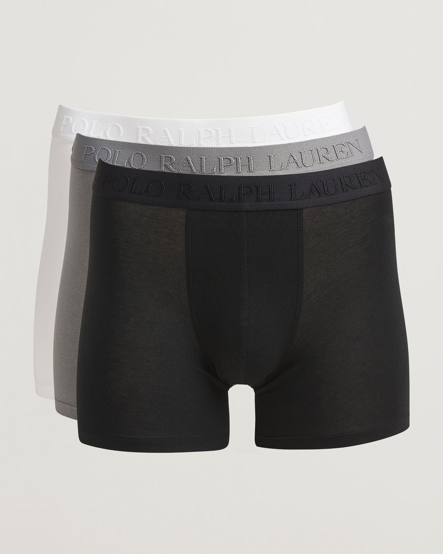 Hombres | Ropa interior y calcetines | Polo Ralph Lauren | 3-Pack Boxer Briefs Black/Grey/White