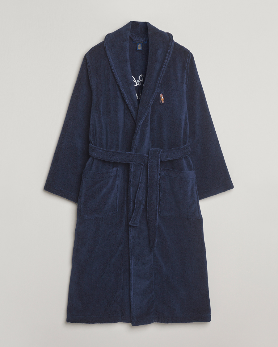 Hombres | Pijamas y batas | Polo Ralph Lauren | Cotton Terry Logo Robe Cruise Navy