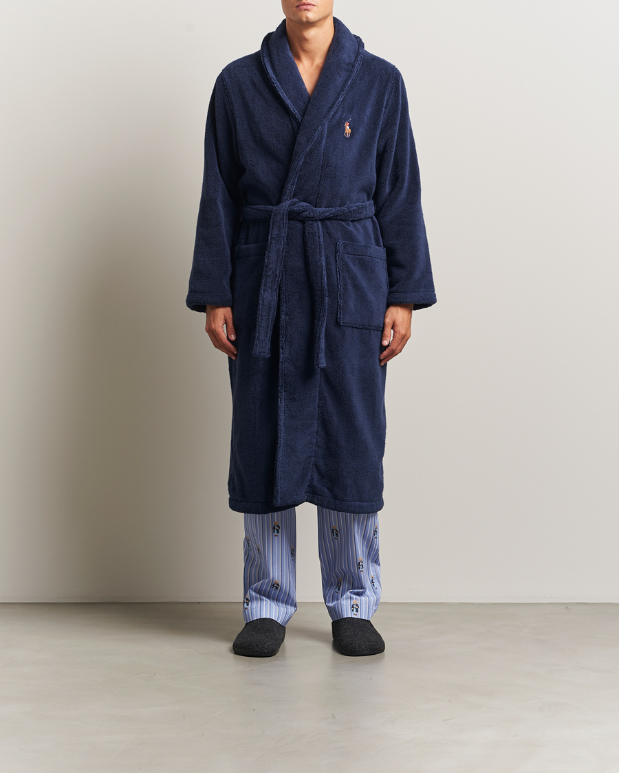 Hombres | Pijamas y batas | Polo Ralph Lauren | Cotton Terry Logo Robe Cruise Navy