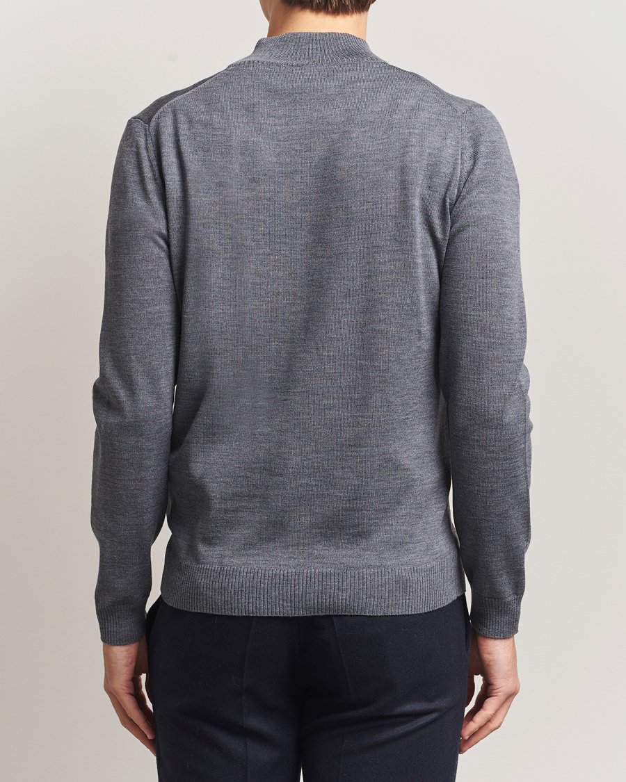 Hombres | Jerséis y prendas de punto | Stenströms | Merino Full Zip Grey