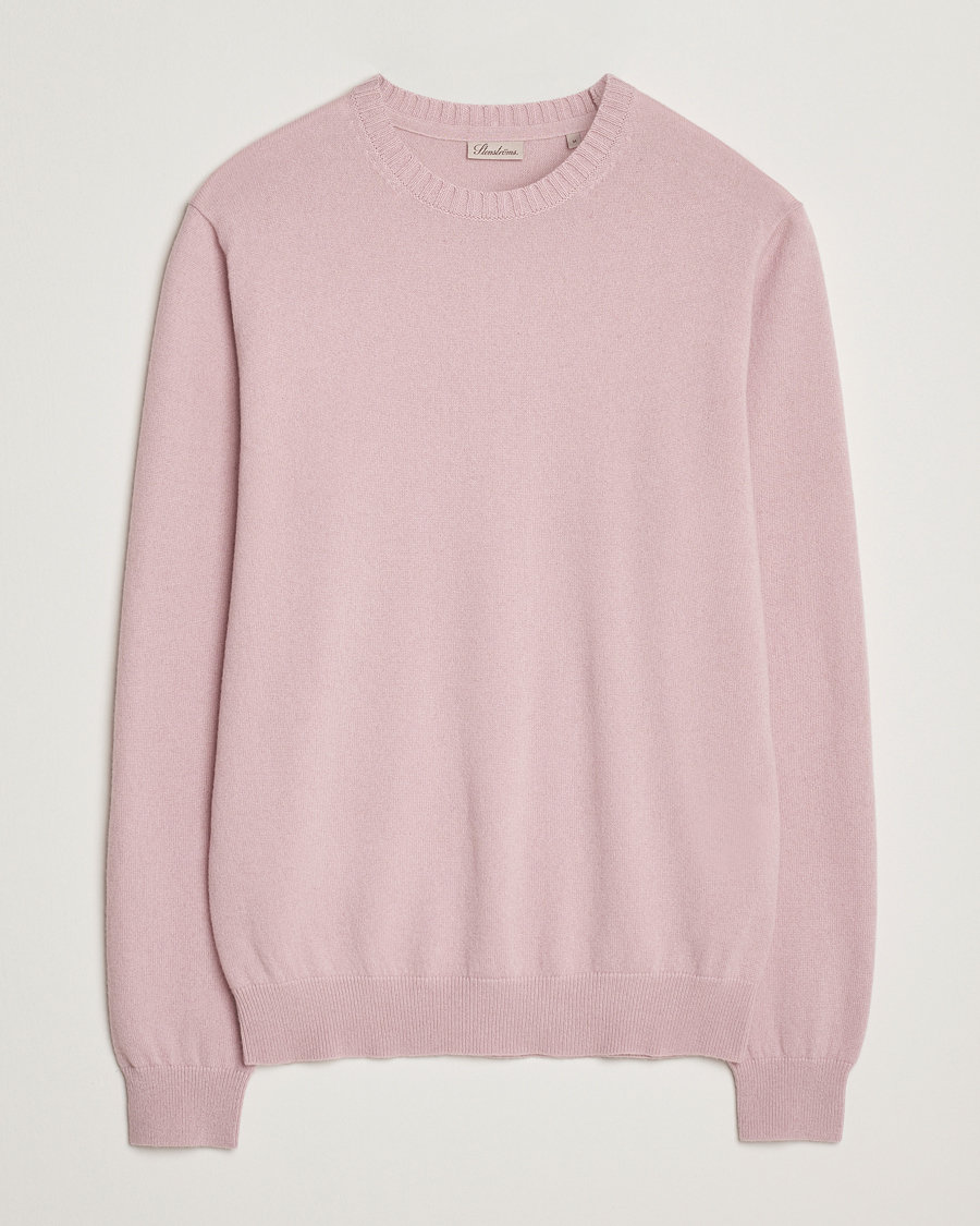 Hombres | Jerséis y prendas de punto | Stenströms | Cashmere Crewneck Dusty Pink