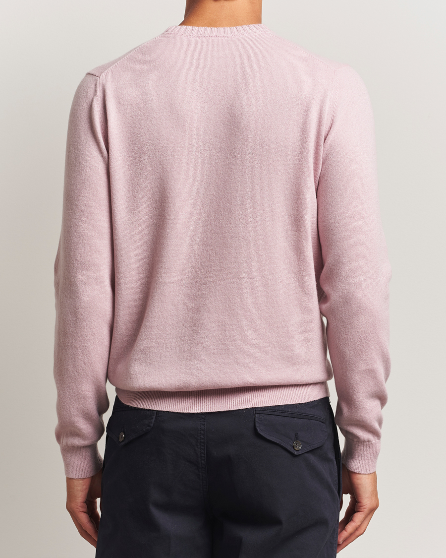 Hombres | Jerséis y prendas de punto | Stenströms | Cashmere Crewneck Dusty Pink