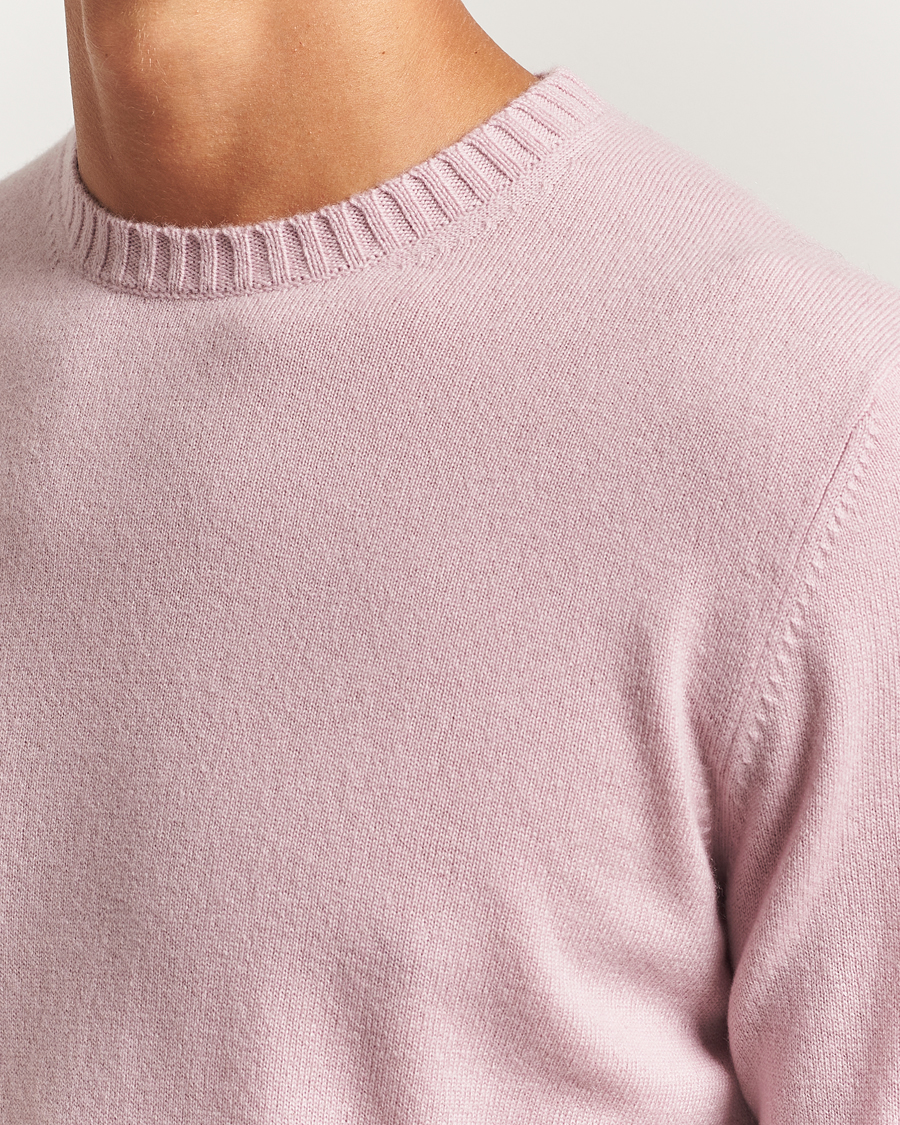 Hombres | Jerséis y prendas de punto | Stenströms | Cashmere Crewneck Dusty Pink
