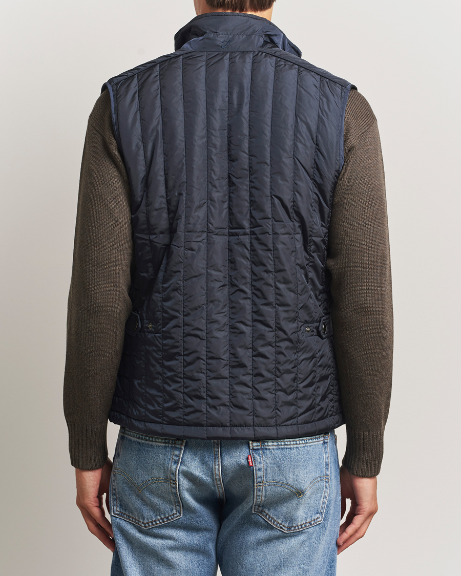 Hombres | Chalecos | Stenströms | Nylon Quilted Light Padded Vest Navy