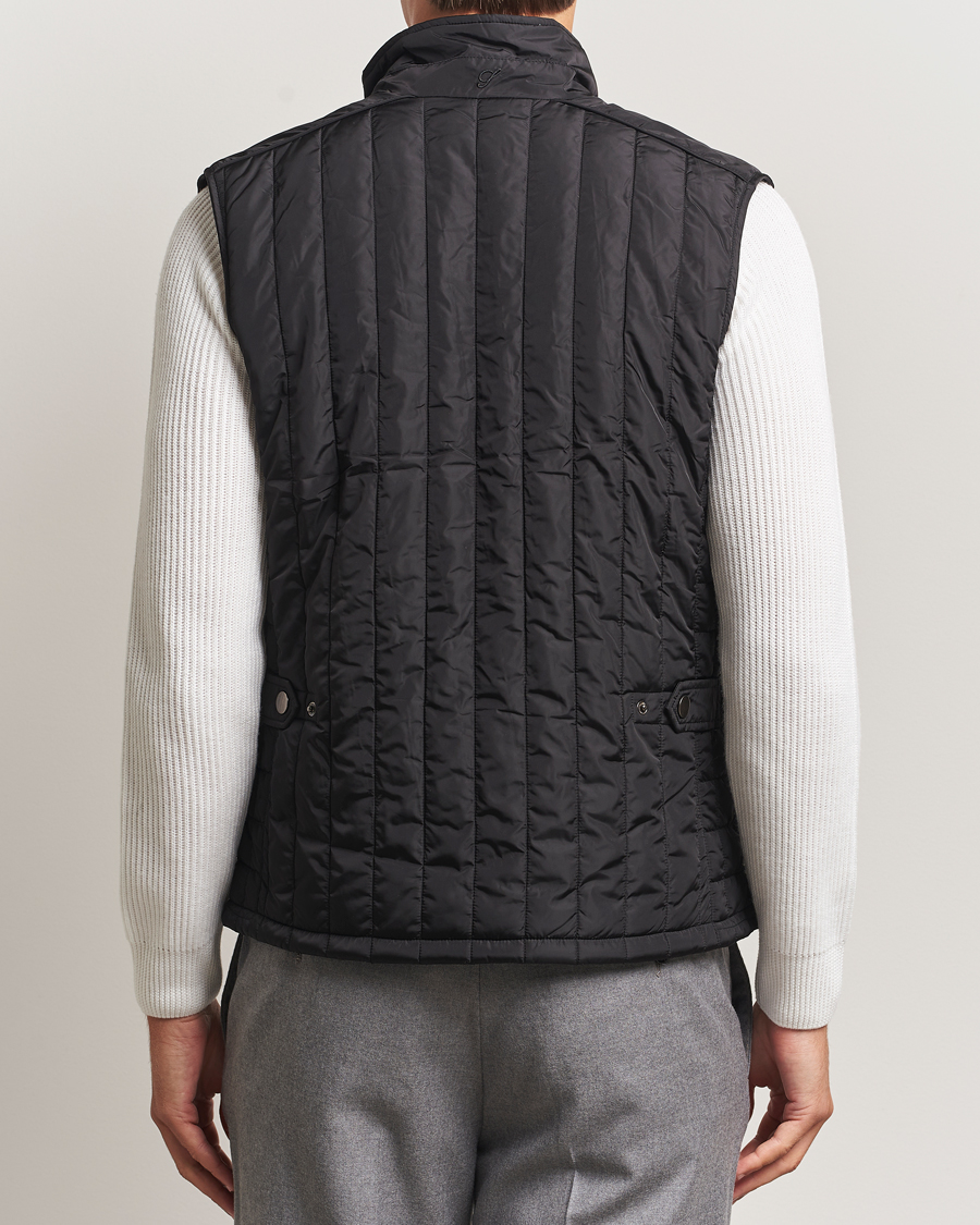 Hombres | Chalecos | Stenströms | Nylon Quilted Light Padded Vest Black
