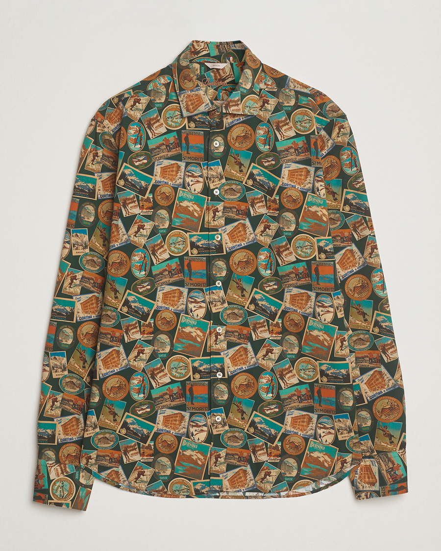 Hombres | Camisas | Stenströms | Regular Fit Printed Ski Shirt Multi