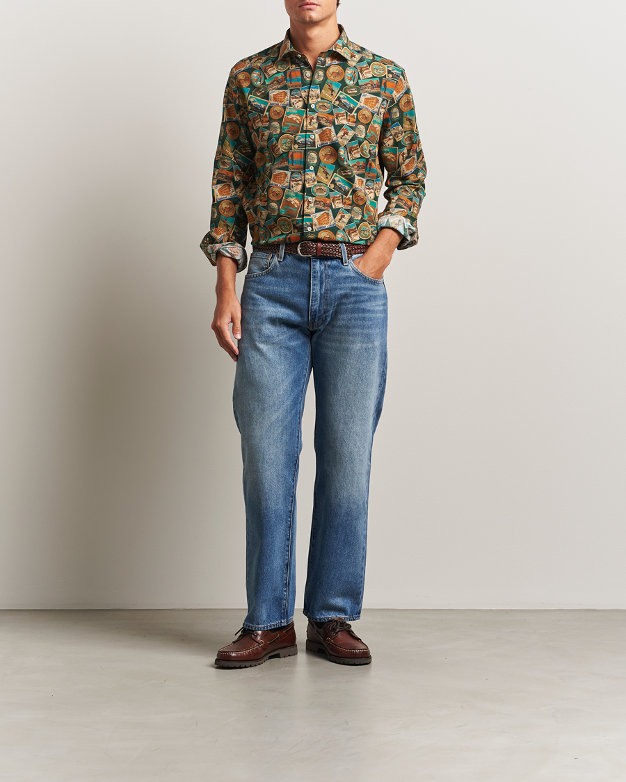 Hombres | Camisas | Stenströms | Regular Fit Printed Ski Shirt Multi