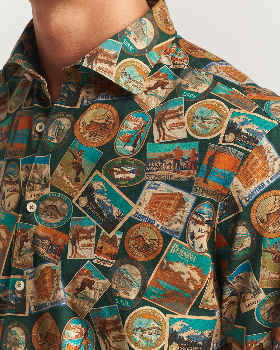 Hombres | Camisas | Stenströms | Regular Fit Printed Ski Shirt Multi