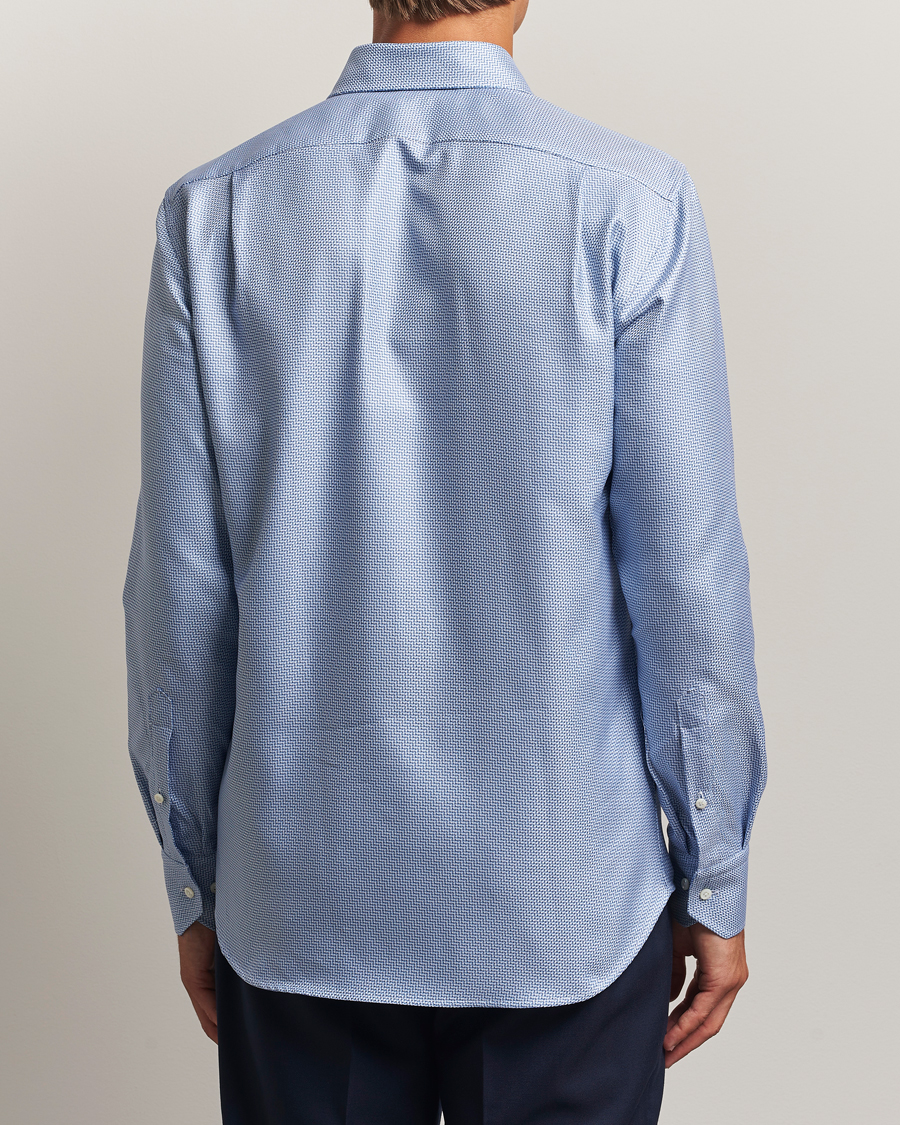 Hombres | Camisas | Stenströms | Regular Fit Diagonal Cut Away Shirt Blue