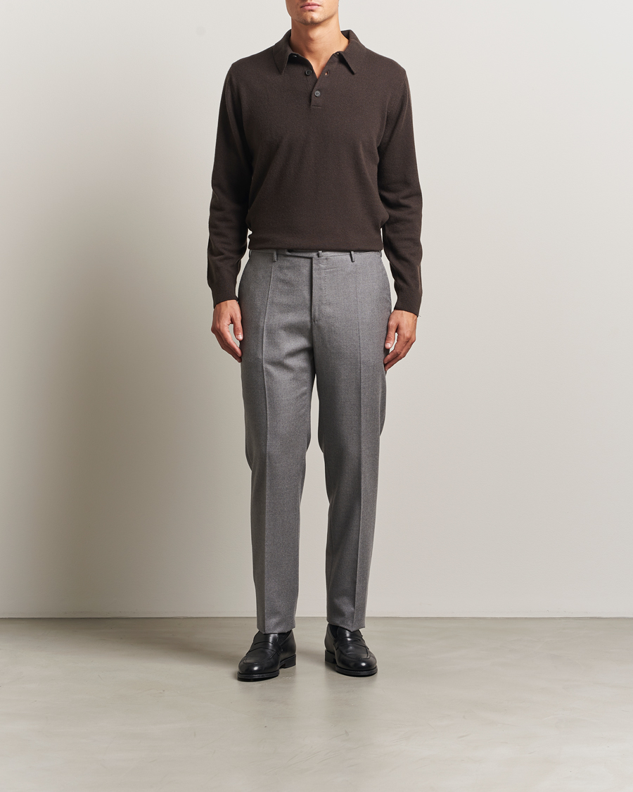 Hombres | Jerséis y prendas de punto | Sunspel | Cashmere Polo Truffle