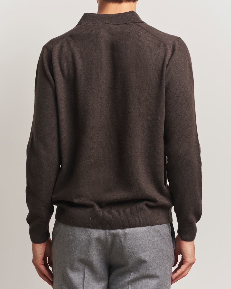 Hombres | Jerséis y prendas de punto | Sunspel | Cashmere Polo Truffle