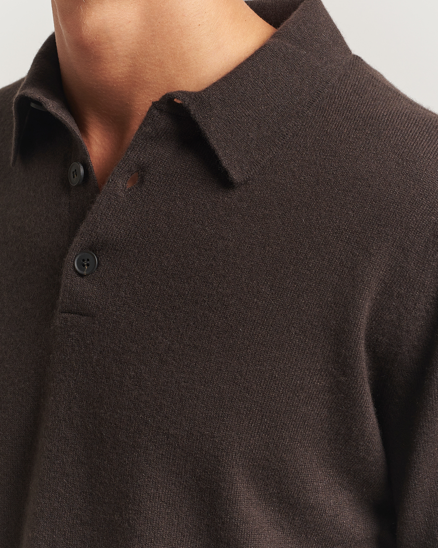 Hombres | Jerséis y prendas de punto | Sunspel | Cashmere Polo Truffle