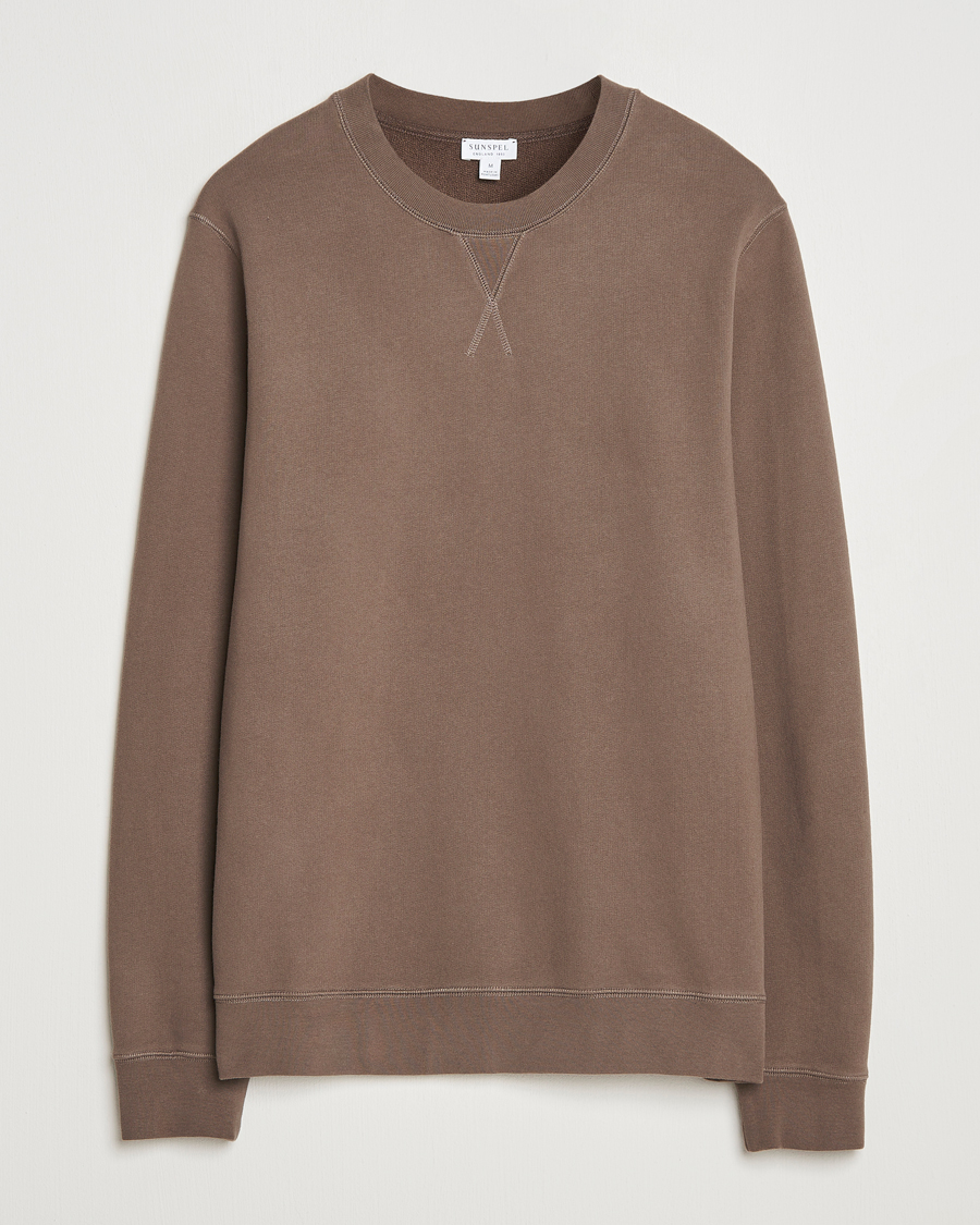 Hombres | Jerséis y prendas de punto | Sunspel | Loopback Sweatshirt Bark