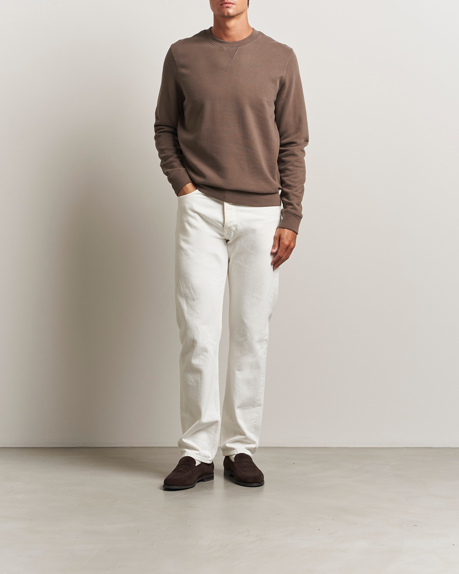 Hombres | Jerséis y prendas de punto | Sunspel | Loopback Sweatshirt Bark