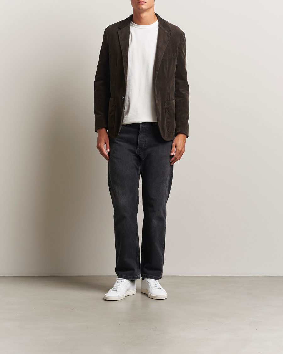Hombres | Blazers | Sunspel | Relaxed Corduroy Blazer Coffee