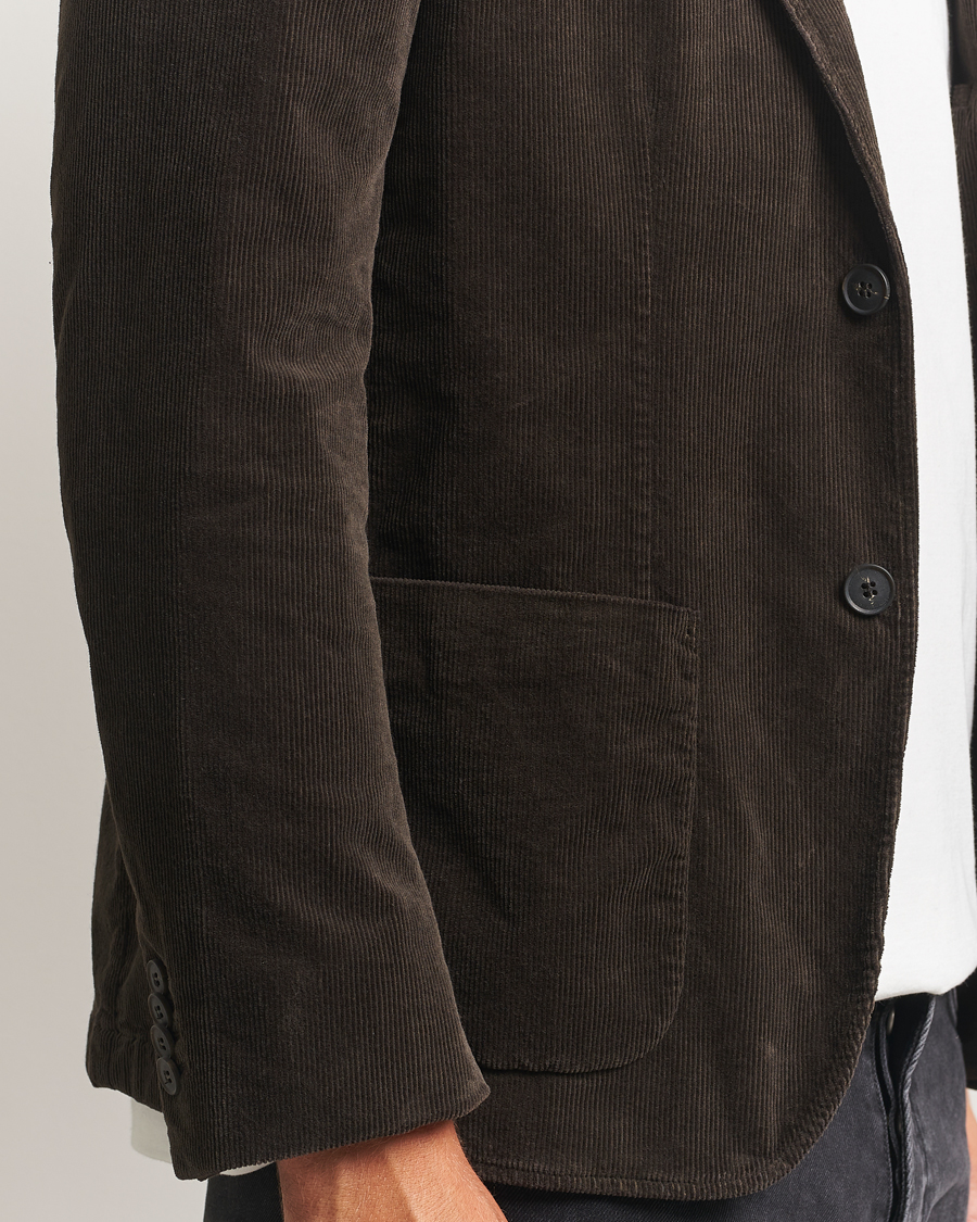 Hombres | Blazers | Sunspel | Relaxed Corduroy Blazer Coffee