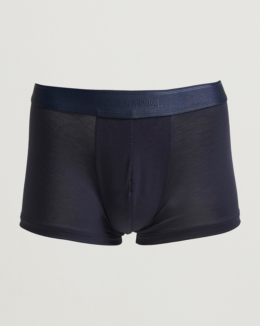 Hombres | Ropa interior y calcetines | Sunspel | Tencel Stretch Trunk Navy