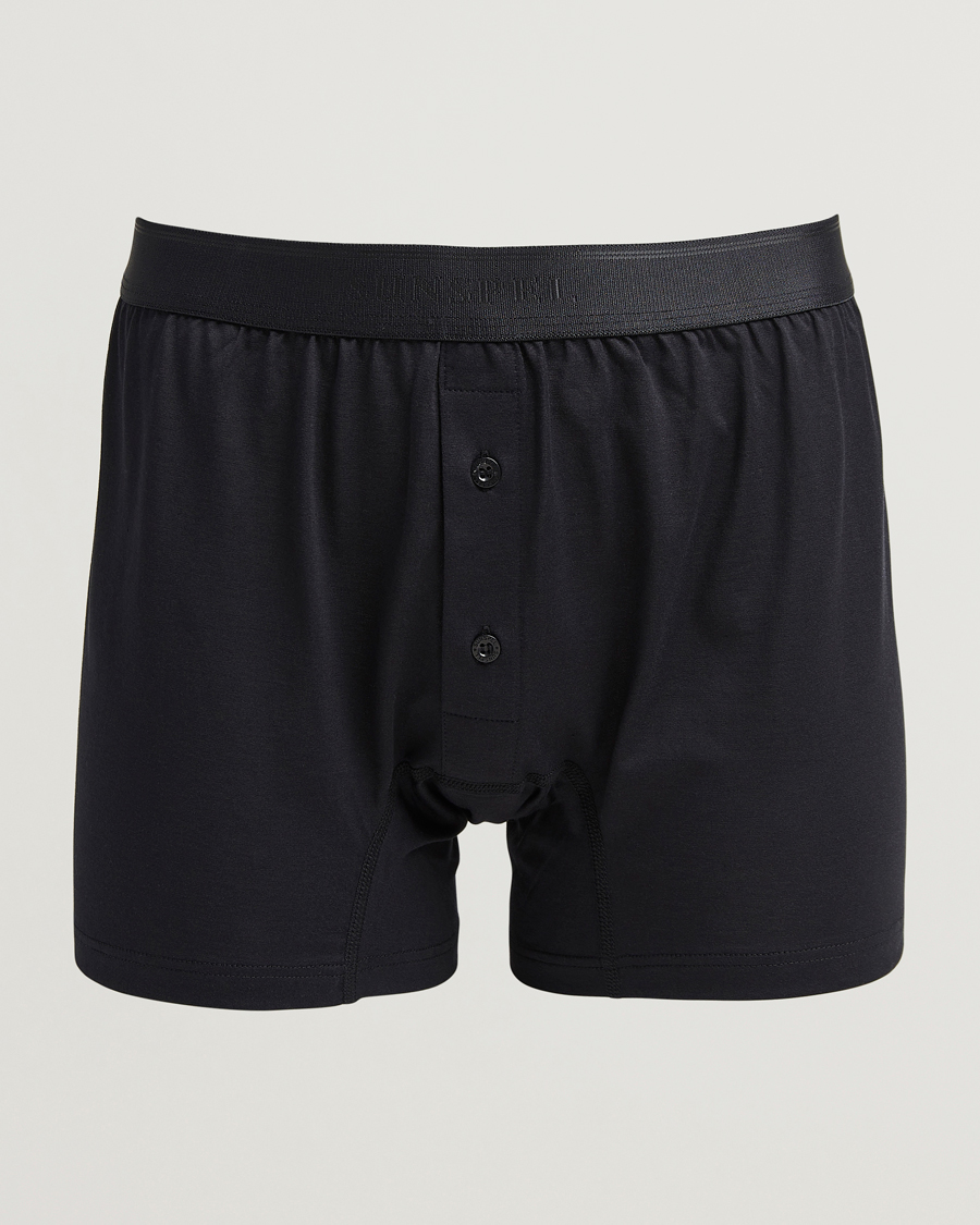 Hombres | Ropa interior y calcetines | Sunspel | Superfine Two Button Cotton Black