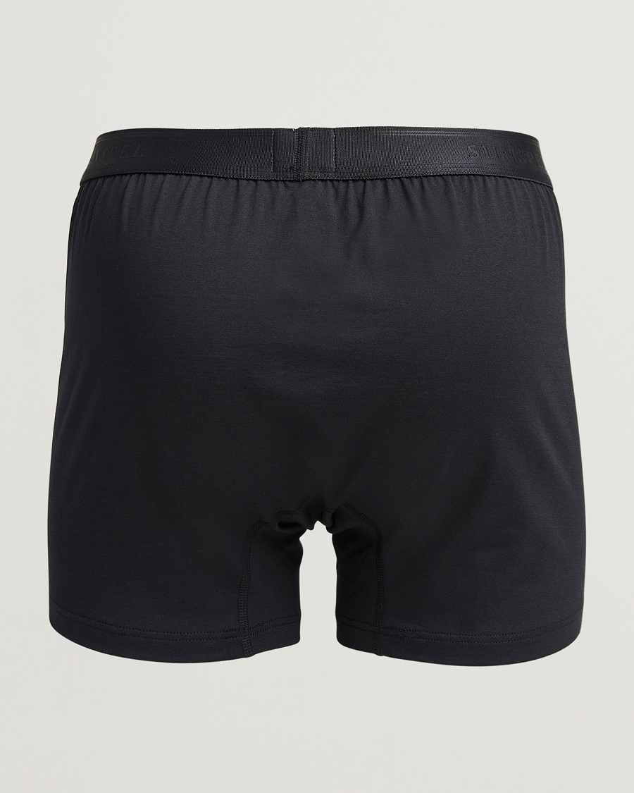 Hombres | Ropa interior y calcetines | Sunspel | Superfine Two Button Cotton Black