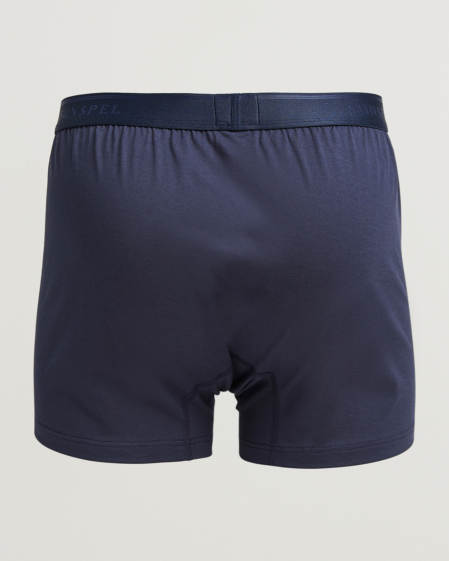 Hombres | Ropa interior y calcetines | Sunspel | Superfine Two Button Cotton Navy