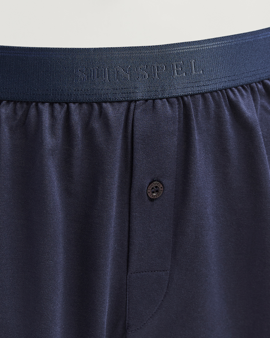 Hombres | Ropa interior y calcetines | Sunspel | Superfine One Button Boxer Navy