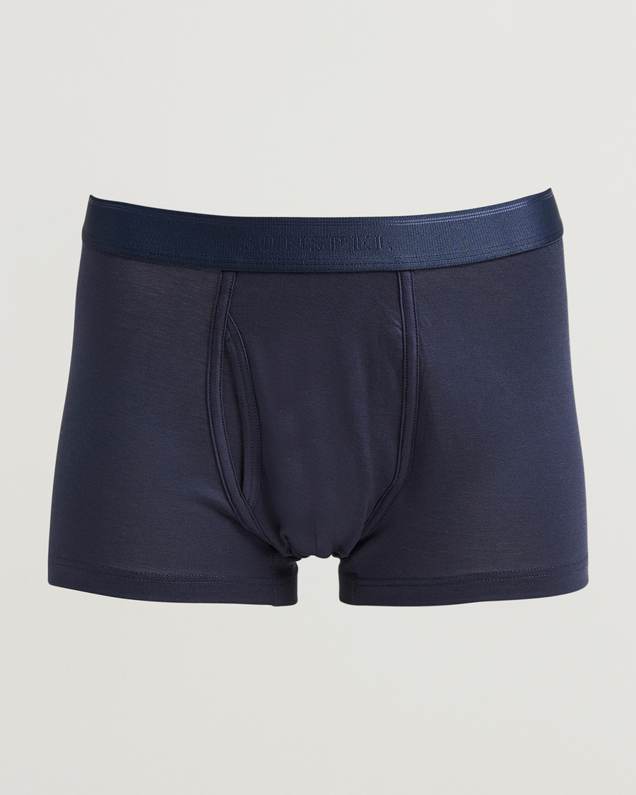 Hombres | Ropa interior y calcetines | Sunspel | Superfine Cotton Trunk Navy