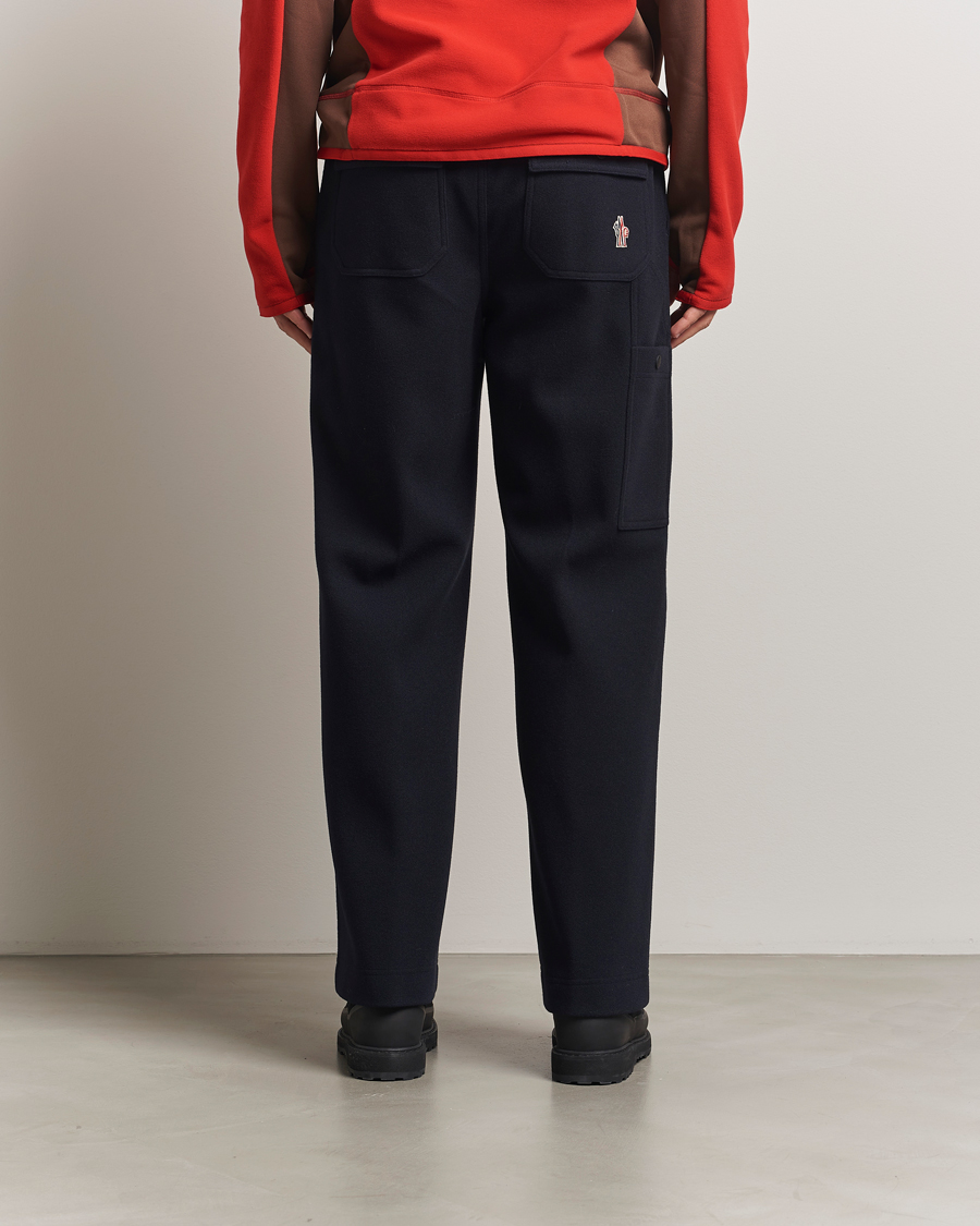 Hombres | Pantalones | Moncler Grenoble | Brushed Cotton Drawstring Pants Navy
