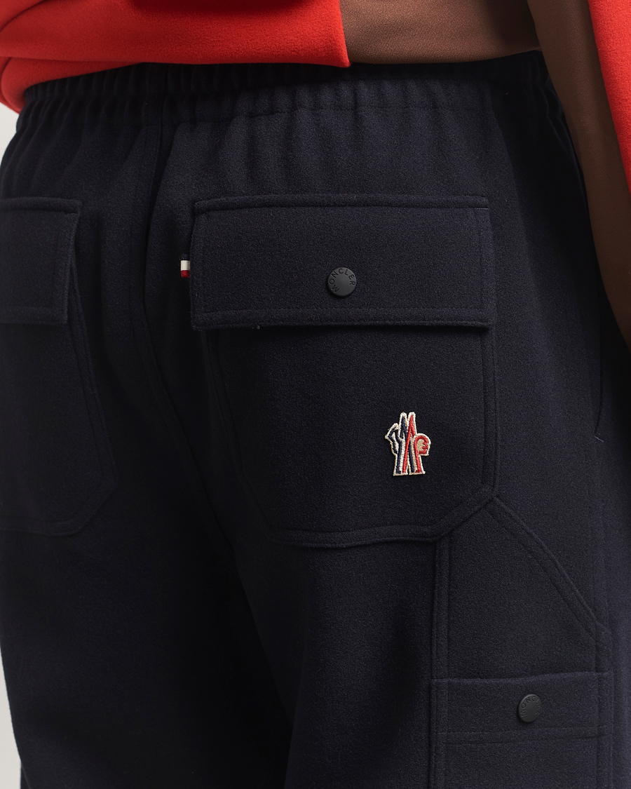 Hombres | Pantalones | Moncler Grenoble | Brushed Cotton Drawstring Pants Navy