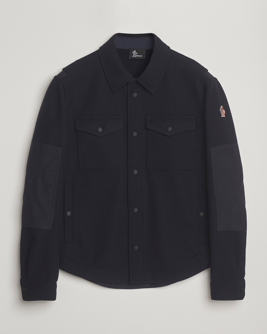 Hombres | Abrigos y chaquetas | Moncler Grenoble | Brushed Cotton Overshirt Navy