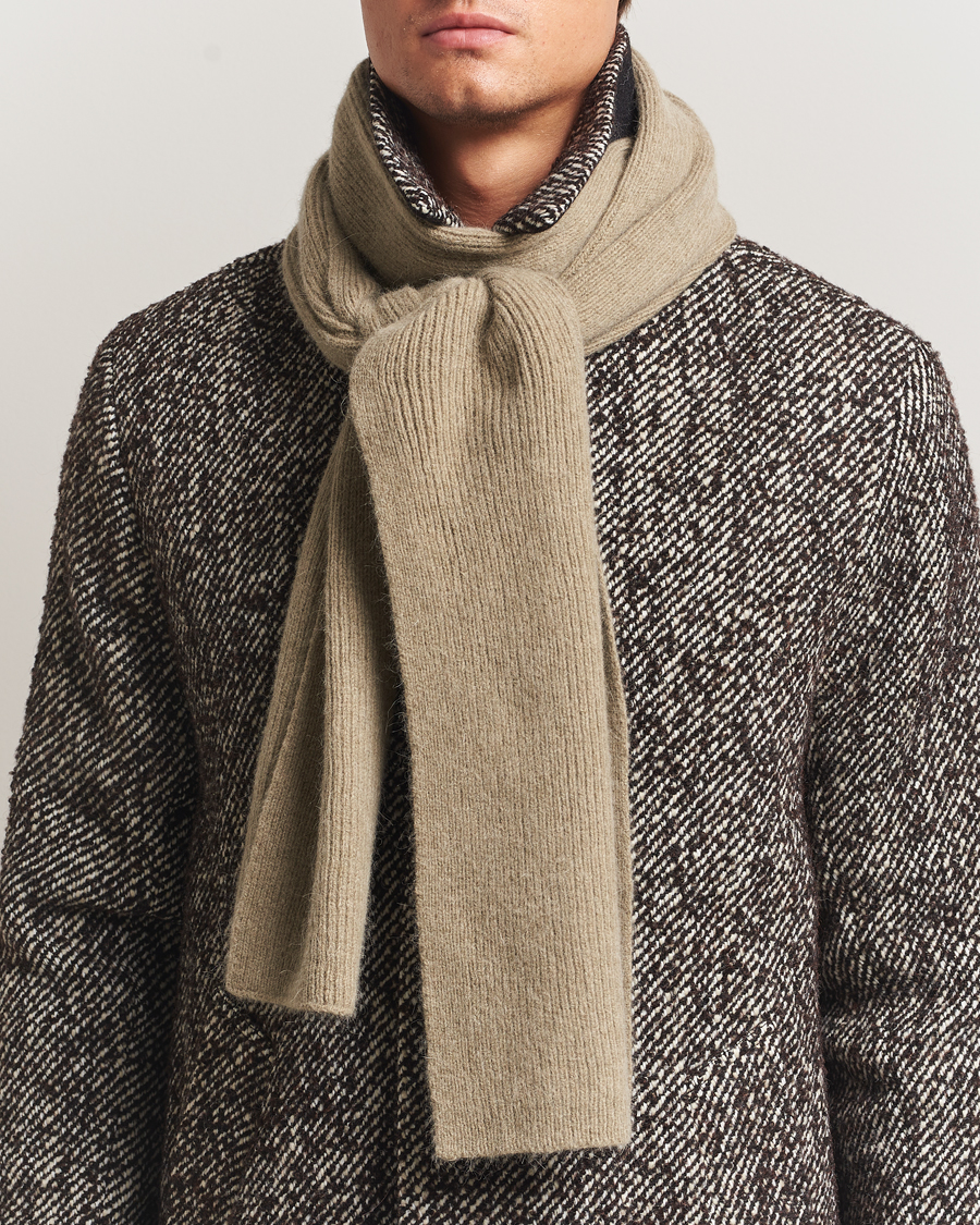 Hombres | Bufandas | Le Bonnet | Lambswool/Caregora Scarf Clay