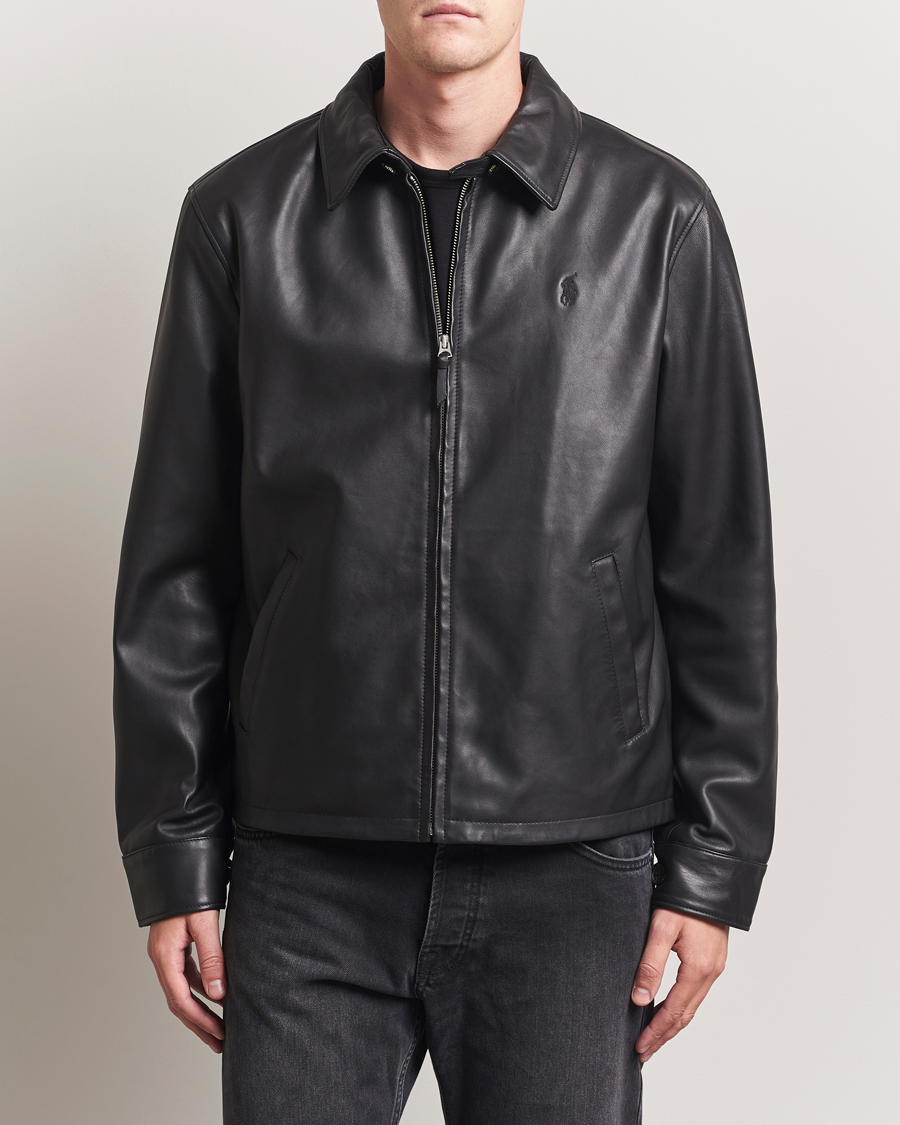 Hombres | Abrigos y chaquetas | Polo Ralph Lauren | Maxwell Windbreaker Leather Jacket Polo Black