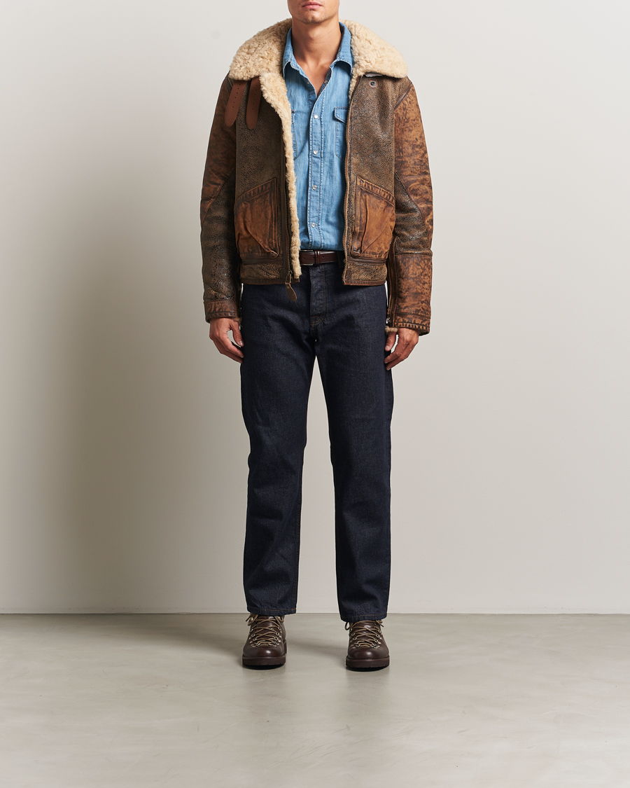 Hombres | Abrigos y chaquetas | Polo Ralph Lauren | Sherling Lined Bomber Jacket Brown Earth