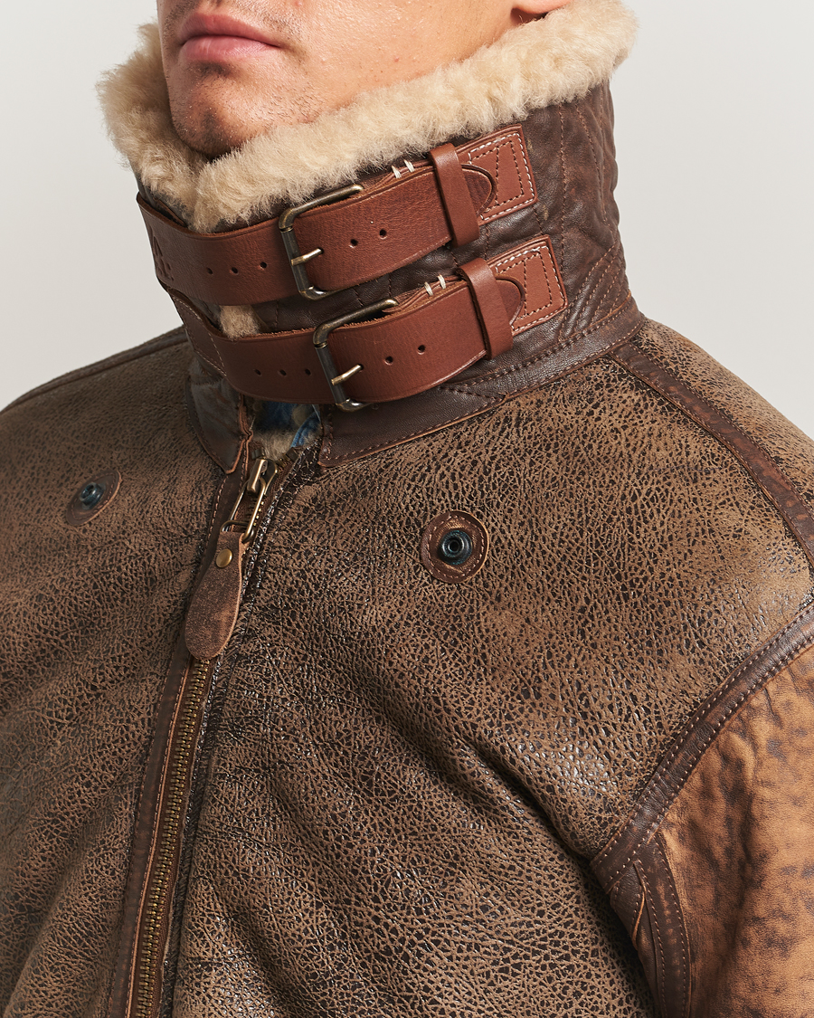 Hombres | Abrigos y chaquetas | Polo Ralph Lauren | Sherling Lined Bomber Jacket Brown Earth