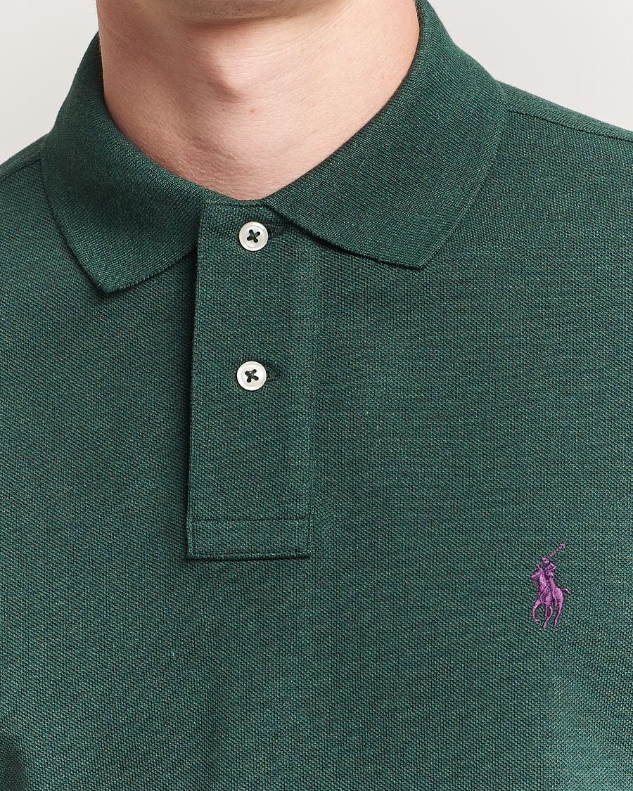 Hombres | Polos | Polo Ralph Lauren | Custom Slim Fit Long Sleeve Polo Scotch Pine Heather