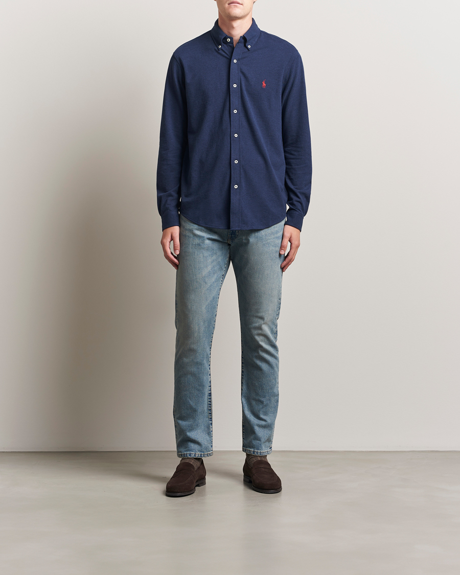 Hombres | Camisas | Polo Ralph Lauren | Featherweight Mesh Shirt Spring Navy Heather