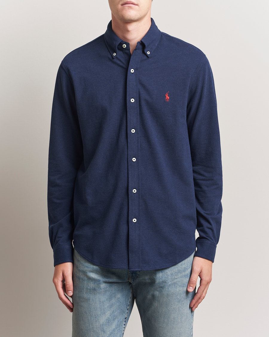 Hombres | Camisas | Polo Ralph Lauren | Featherweight Mesh Shirt Spring Navy Heather