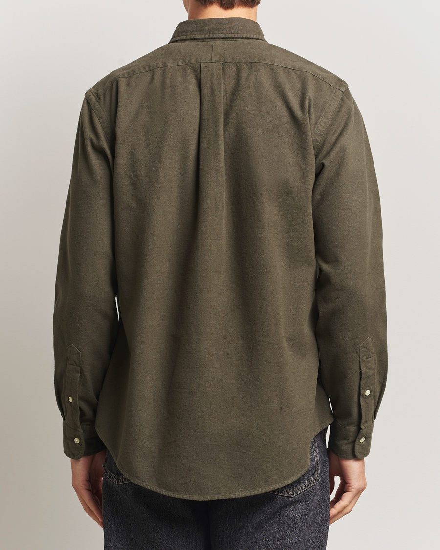 Hombres | Camisas | Polo Ralph Lauren | Custom Fit Brushed Flannel Shirt Ranger Green