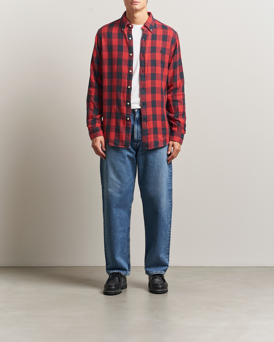 Hombres | Camisas | Polo Ralph Lauren | Custom Fit Double Faced Checked Shirt Red/Black