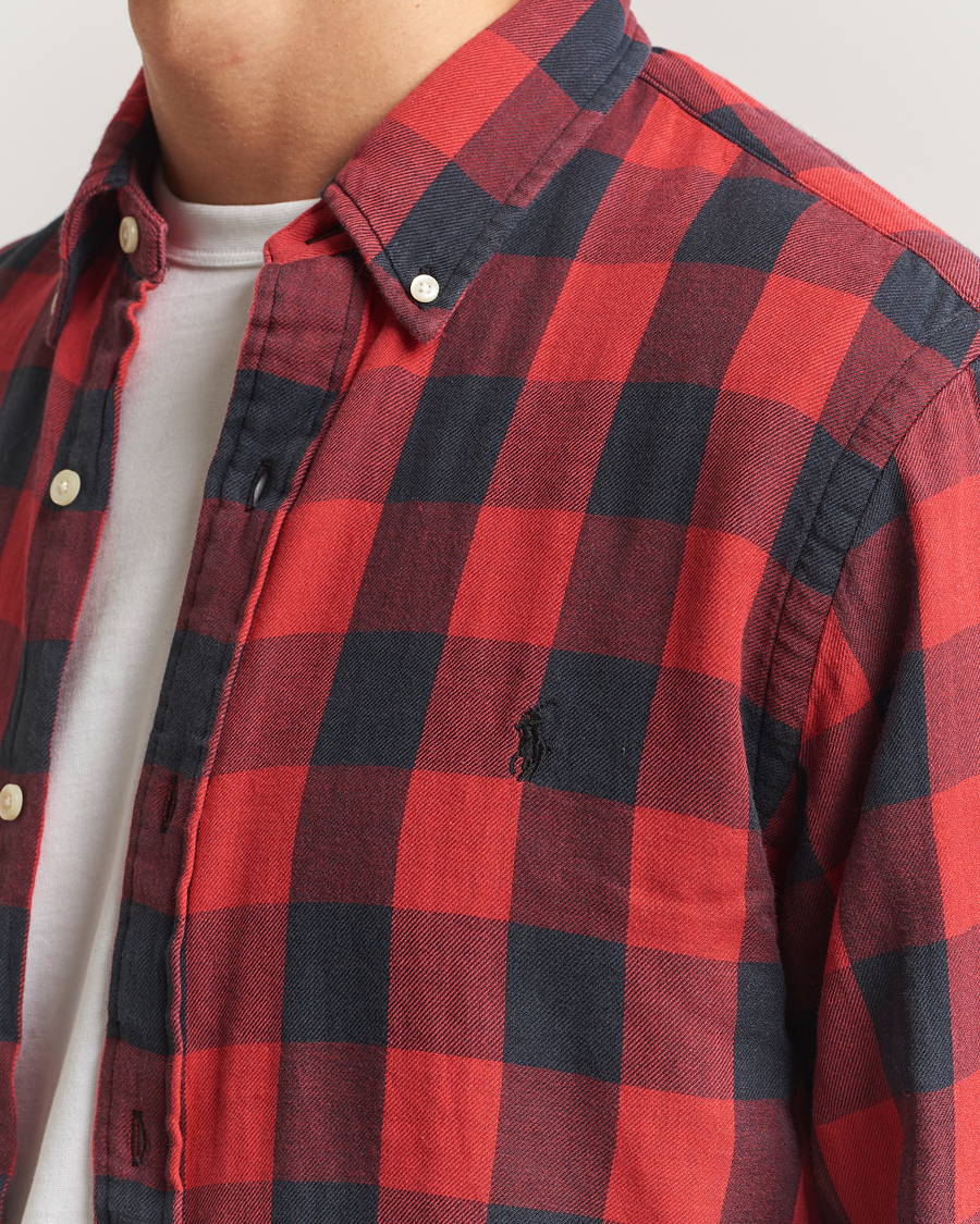 Hombres | Camisas | Polo Ralph Lauren | Custom Fit Double Faced Checked Shirt Red/Black