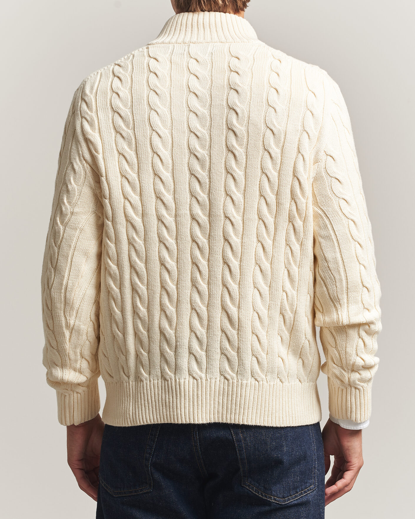 Hombres | Jerséis y prendas de punto | Polo Ralph Lauren | Cotton Cable Half Zip Andover Cream