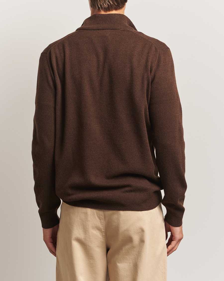 Hombres | Jerséis y prendas de punto | Polo Ralph Lauren | Merino Half-Zip Sweater Cacao Brown Heather