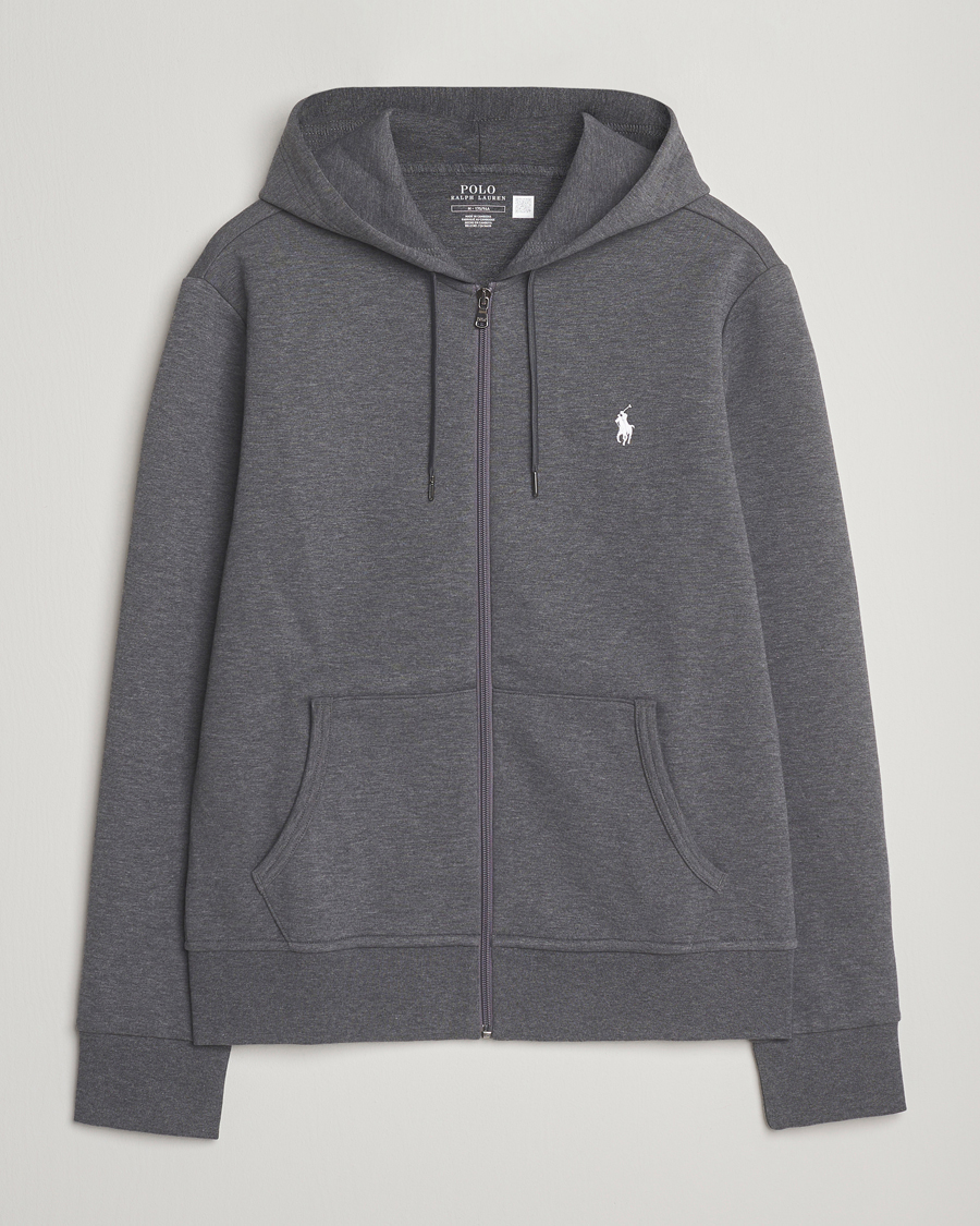 Hombres | Jerséis y prendas de punto | Polo Ralph Lauren | Double Knitted Full-Zip Hoodie Barclay Heather